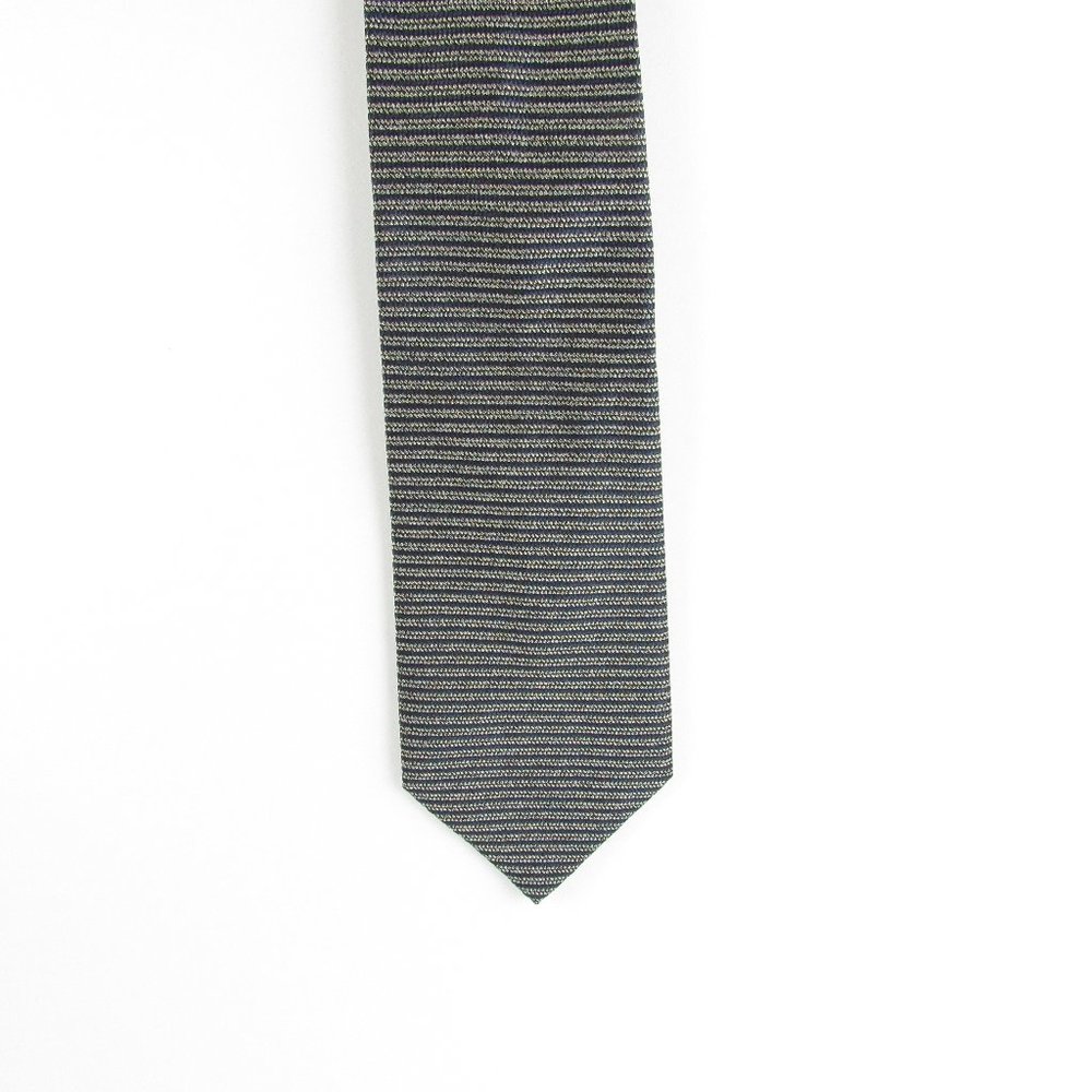 Barneys New York NeckTie Silver & Blue Striped